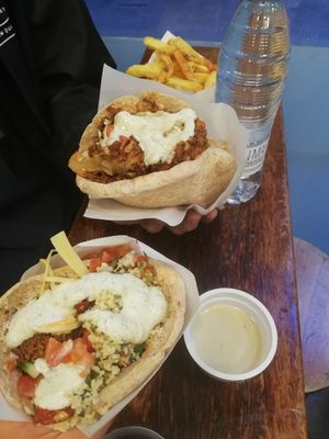 Falafel at Maoz in Barcelona