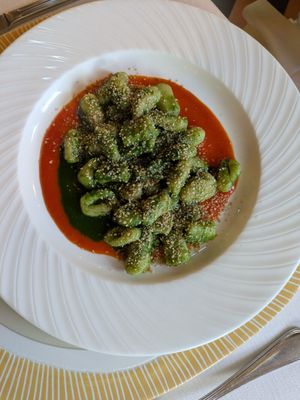 Gnocchetti di ortica at Trattoria All' Angelo di Canaglia Mauro in Piovene Rocchette