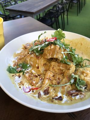 Eggplant and tofu curry.  at Hideaway Kitchen & Bar in Broadbeach