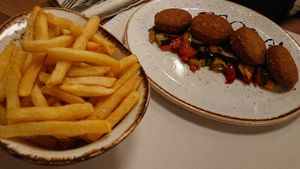 Grill vegetables with ?soyburger? at Hotel Opara in Trebnje