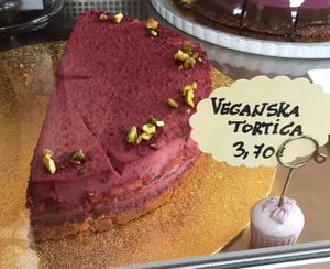 Vegan cake. at Cajnica Vanilla in Koper