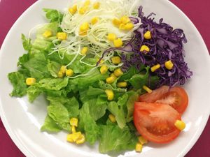 Salad.

Photo by: Brunarica Jezero Braslovče on Facebook at Brunarica Jezero in Braslovce