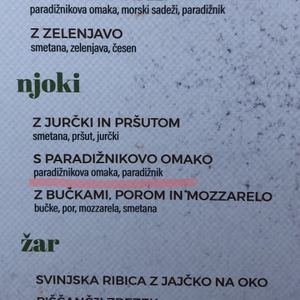 Vegan gnocchi option at Bistro Ponvica in Celje