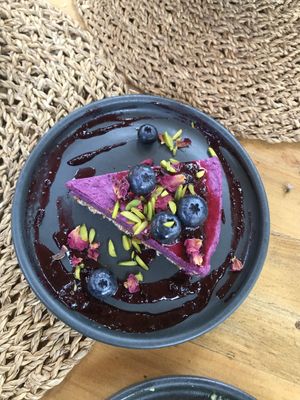 Vegan blueberry cheesecake  at Boho Eatery in Nairobi