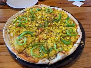 Mexican pizza at La Pizzeria Chaitén in Chaiten