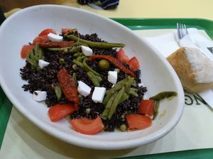 Black rice, beans and veggies salad at Spizzico - Pizza Time in Bolzano