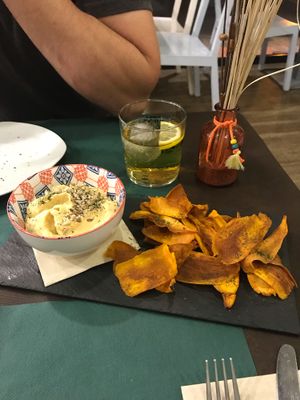 Hummus  at Natura Colinas in Valencia