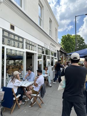 Outdoor seating and plenty of it  at Jusu Brothers in West London
