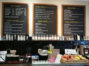 juice and smoothie bar at Alara Health Store in London