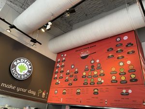 Menu of options   at Padthai Wokbar in Budapest