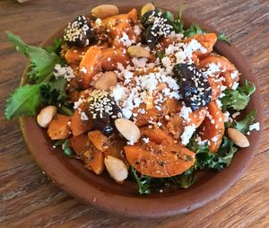 Carrot salad with vegan feta cheese at Morococo Cafe - 모로코코 카페 in Seoul
