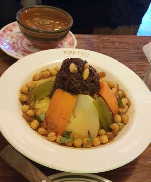 Vegan tajine with couscous at Morococo Cafe - 모로코코 카페 in Seoul