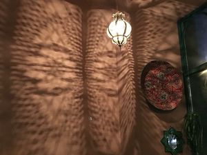 Another lamp shade makes really good atmosphere inside at Morococo Cafe - 모로코코 카페 in Seoul