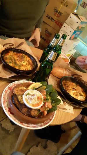 Morocco over rice plus other 2 meals from the Casablanca place (right across Morococo) at Morococo Cafe - 모로코코 카페 in Seoul