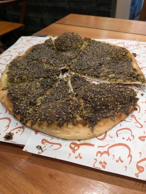 Zaatar flatbread at Manoush'eh in Vancouver