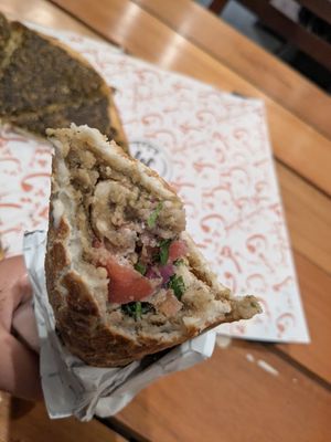 Rocambole-style falafel at Manoush'eh in Vancouver