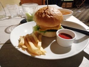 Signature burger at AIN SOPH.Journey in Kyoto
