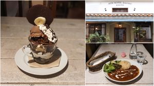 Yummy vegan mushroom rice and the best mini chocolate parfait! :) at AIN SOPH.Journey in Kyoto