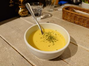 Soup of the day - Corn at AIN SOPH.Journey in Kyoto