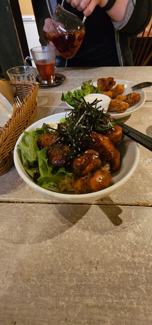 Fried teriyaki tofu bowl at AIN SOPH.Journey in Kyoto