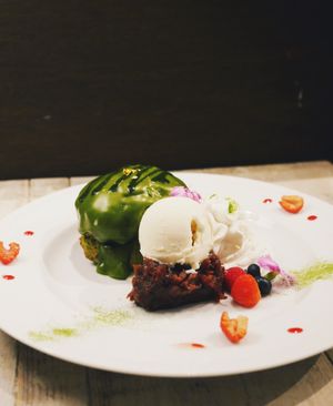 Matcha pancakes  at AIN SOPH.Journey in Kyoto