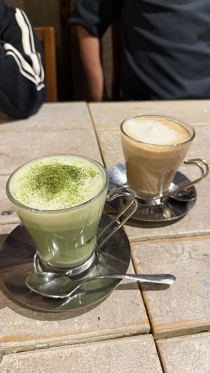 Soy matcha and soy latte  at AIN SOPH.Journey in Kyoto
