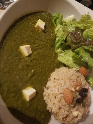 green curry with vegan paneer at AIN SOPH.Journey in Kyoto