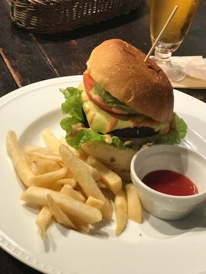 Ripple vegan cheeseburger!! at AIN SOPH.Journey in Kyoto