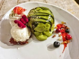 Heavenly matcha pancakes (gluten free) at AIN SOPH.Journey in Kyoto