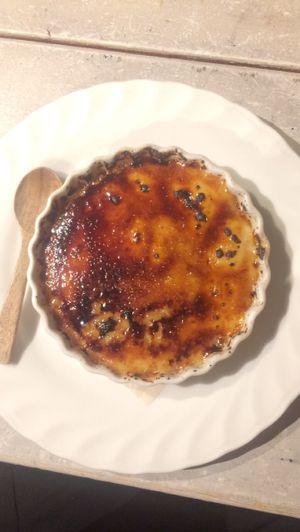 underwhelming and slightly burned creme brulee  at AIN SOPH.Journey in Kyoto