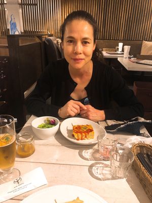 tofu potato bake and fresh salad  at AIN SOPH.Journey in Kyoto