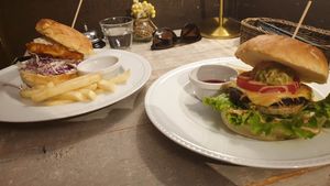 Chicken and cheese burger at AIN SOPH.Journey in Kyoto