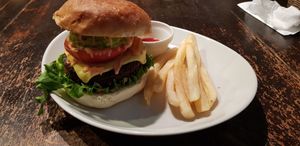 Very satisfied. Cheese burger. at AIN SOPH.Journey in Kyoto