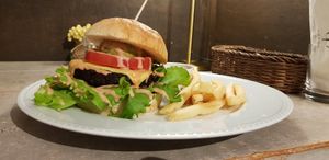 Amazing cheeze burger ! at AIN SOPH.Journey in Kyoto