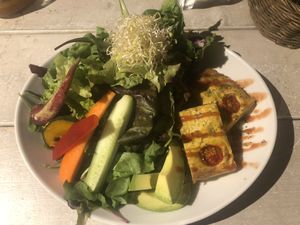 Salad with tofu  at AIN SOPH.Journey in Kyoto