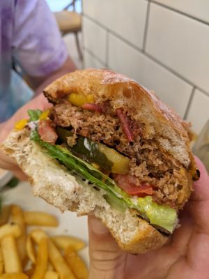 'beef' & 'cheese' burger at The Butcher's Son in Auckland