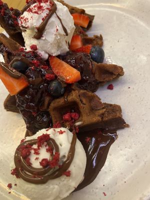  Waffles and Ice Cream  at The Butcher's Son in Auckland