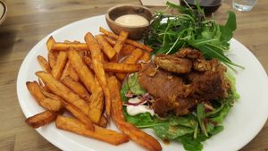 Bun less Chicken Burger at The Butcher's Son in Auckland