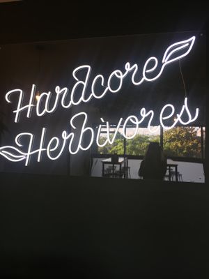 Neon sign in restaurant  at The Butcher's Son in Auckland