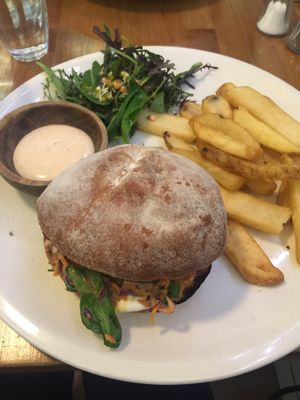 Sunfed chiggen burger at The Butcher's Son in Auckland