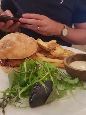 "Chicken" burger at The Butcher's Son in Auckland
