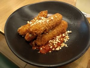 Fried mozzarella sticks at The Butcher's Son in Auckland
