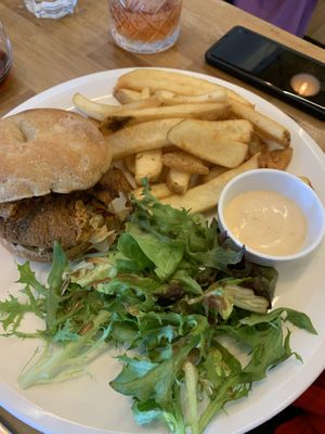 Vegan chickn burger at The Butcher's Son in Auckland