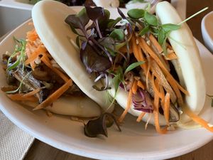Shiitake mushroom bao buns at The Butcher's Son in Auckland