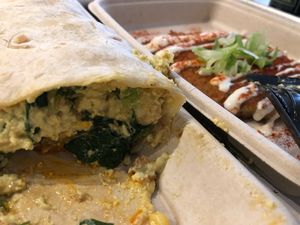 “The Sunrise” INCREDIBLE tofu scramble is rich in Flavour at By Chloe - Covent Garden in London