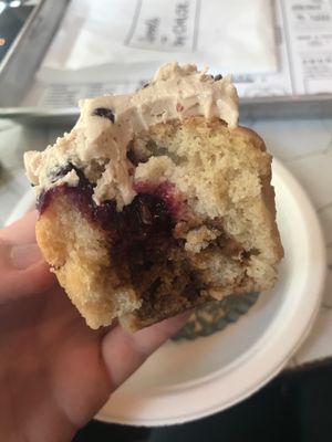 Inside the strawberry coffee cake  at By Chloe - Covent Garden in London