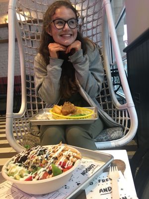 Swinging chair at By Chloe - Covent Garden in London