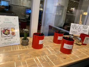 Cutlery is recyclable compost material at By Chloe - Covent Garden in London