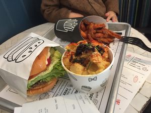 Classic burger / Mac n cheese / sweet pot fries!  at By Chloe - Covent Garden in London