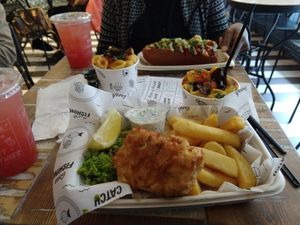 Fish and chips at By Chloe - Covent Garden in London
